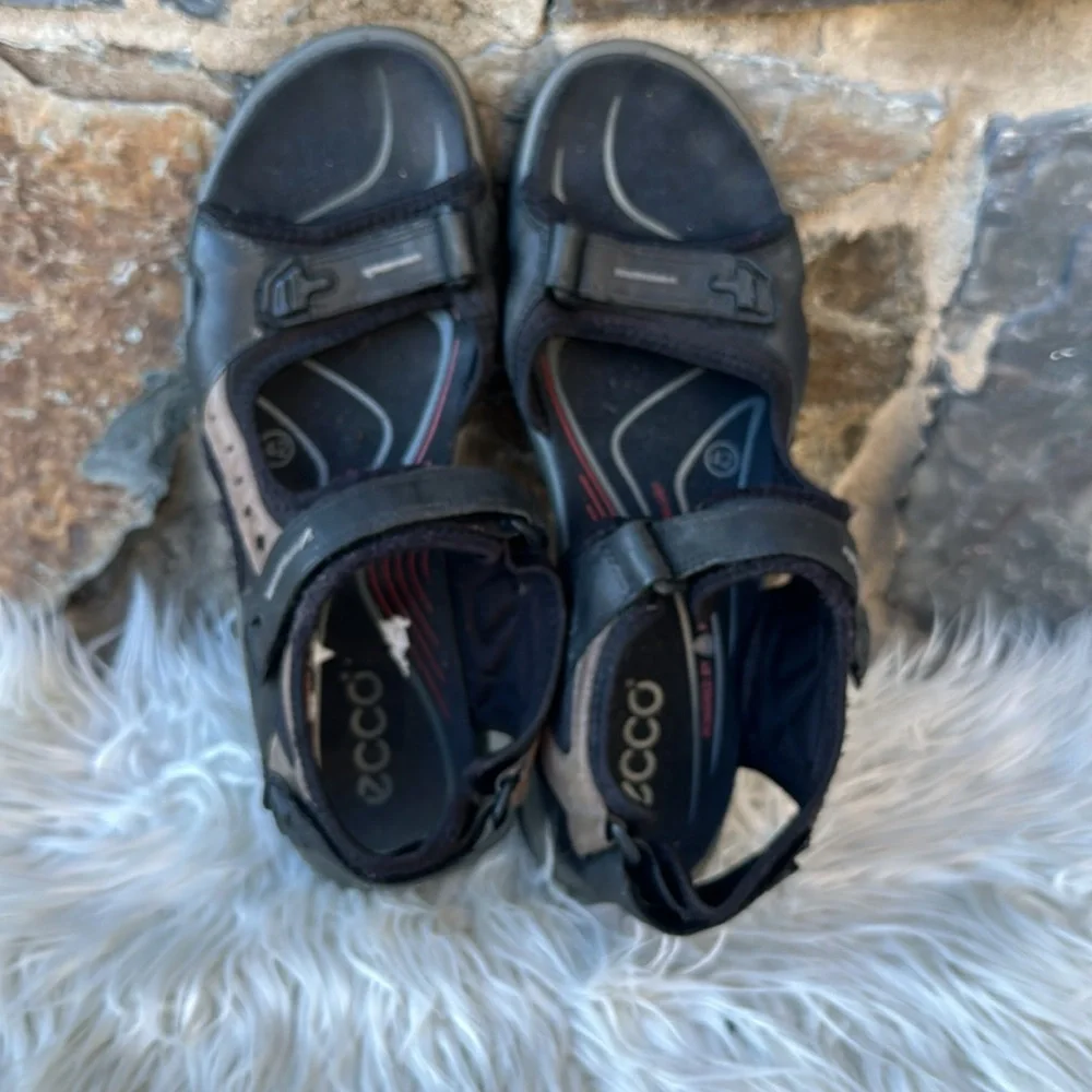 ECCO Black Sport Sandals size 42 (8.5) - Picture 3 of 8